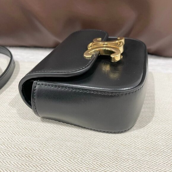 CELINE Triomphe, shoulder bag, mini black - Picture 1 of 5